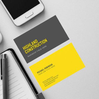 Modern Minimalist Yellow on Dark Grey | Sans Serif