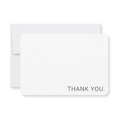 Modern Minimalistic Black and White Thank You