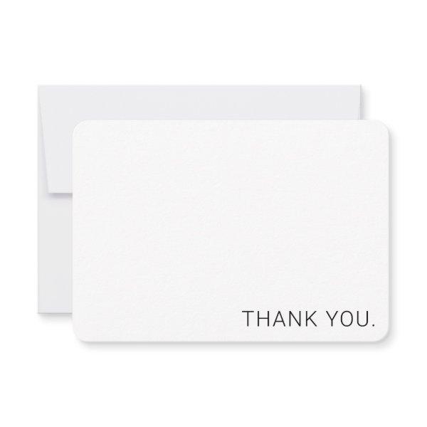 Modern Minimalistic Black and White Thank You