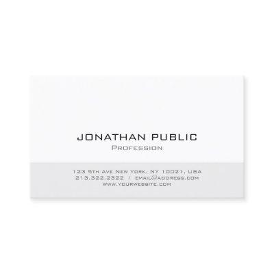 Modern Minimalistic Chic Sleek Plain Professional