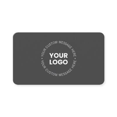 Modern Minimalistic Company Logo/any Image | Gray  Enclosure Card
