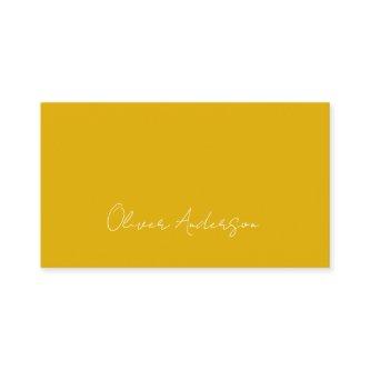 Modern minimalistic Mustard yellow white logo