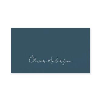 Modern minimalistic teal & white contacts logo