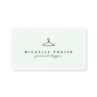 Modern mint green fashion stylist personal shopper