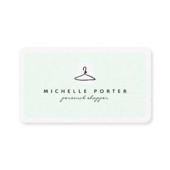 Modern mint green fashion stylist personal shopper