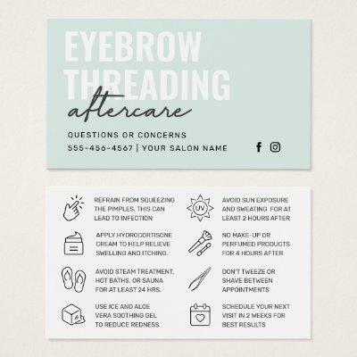 Modern Mint Simple Eyebrow Threading Aftercare