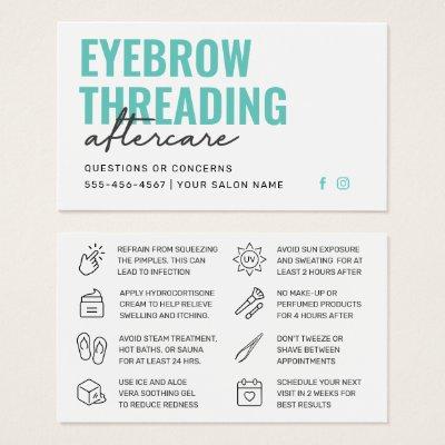 Modern Mint Simple Eyebrow Threading Aftercare