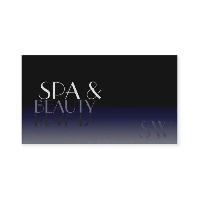 Modern Mirror Font Classic Black and Blue Monogram