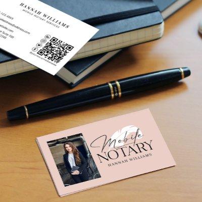 Modern Mobile Notary Photo QR Code