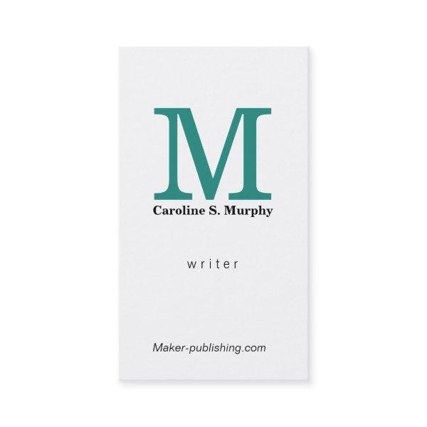 Modern Monogram (aqua green)