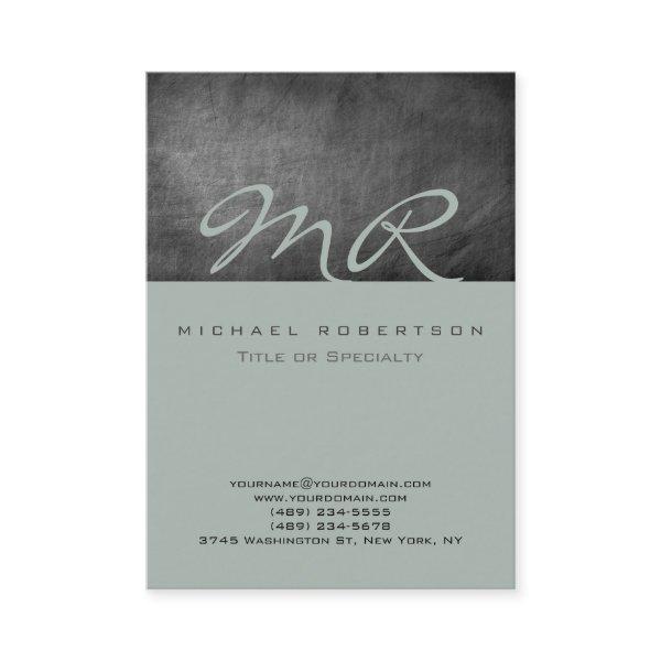 Modern Monogram Ash Gray Chalkboard