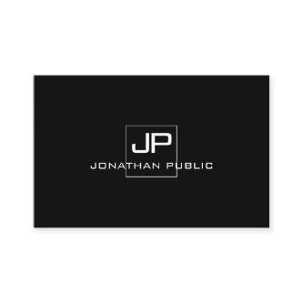 Modern Monogram Black White Elegant Template