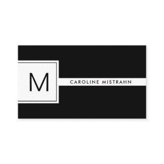 Modern Monogram Black & White Professional