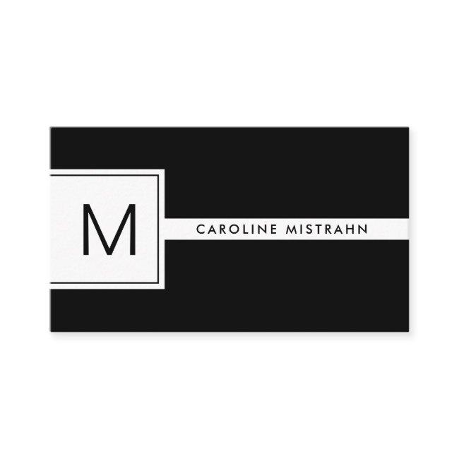 Modern Monogram Black & White Professional