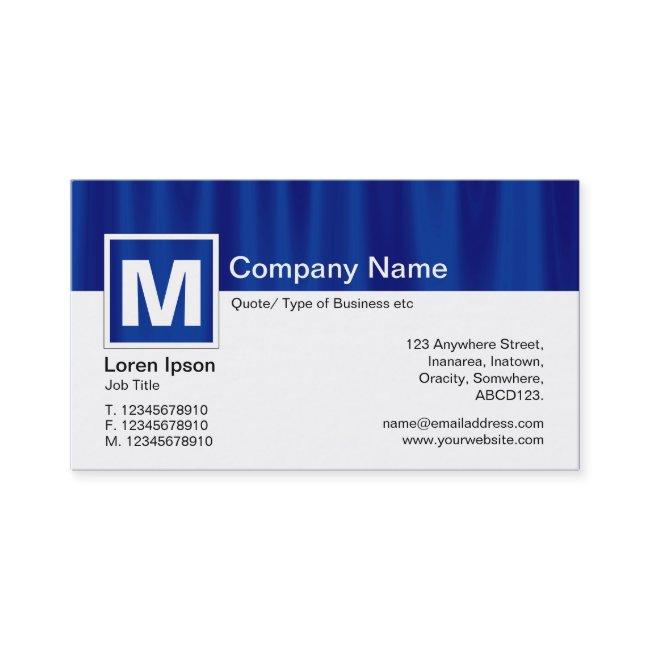Modern Monogram - Blue Curtain