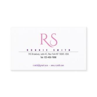 Modern Monogram Calling Card