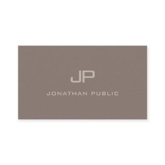 Modern Monogram Elegant Brown Simple Plain Trendy
