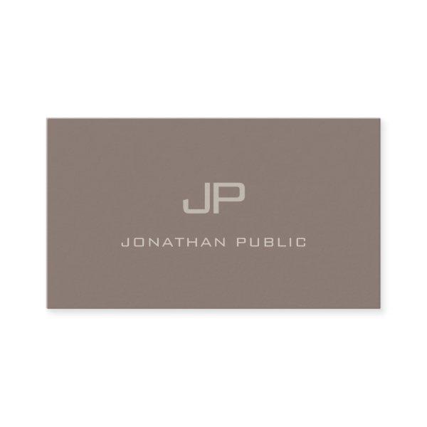 Modern Monogram Elegant Brown Simple Plain Trendy
