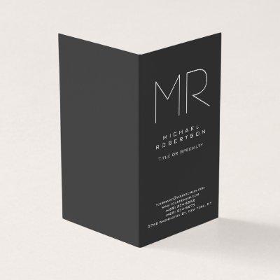 Modern Monogram Gray White Minimalist
