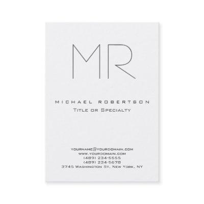 Modern Monogram Grey White Clean