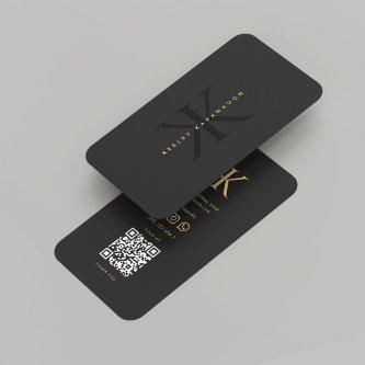 Modern Monogram K Black Professional