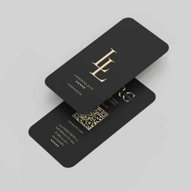 Modern Monogram L Elegant Company Logo Black Gold