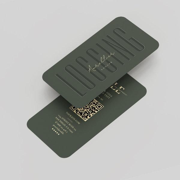 Modern Monogram Logging Logger Dark Green Gold