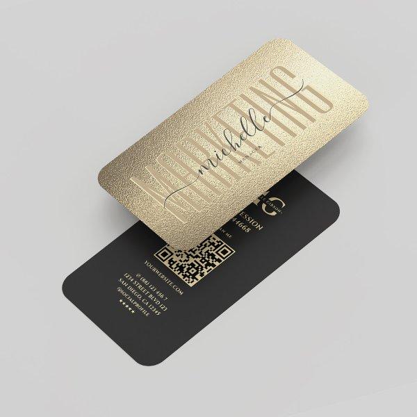 Modern Monogram Marketing Professional Faux Gold