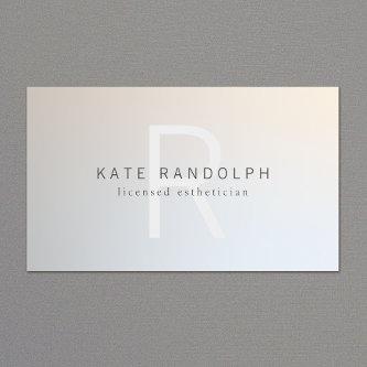 Modern Monogram Minimalist Luminous Silver