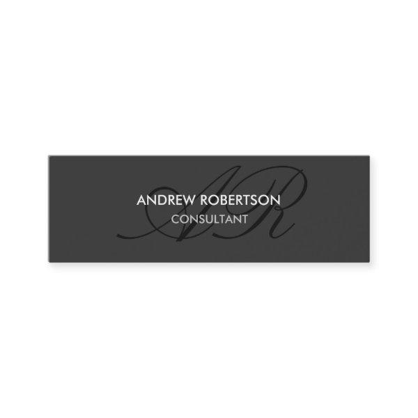 Modern Monogram Plain Gray Trendy