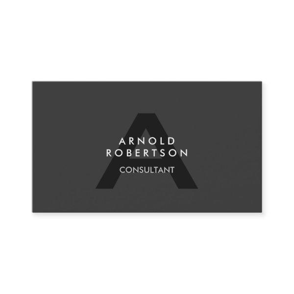 Modern Monogram Plain Gray Trendy