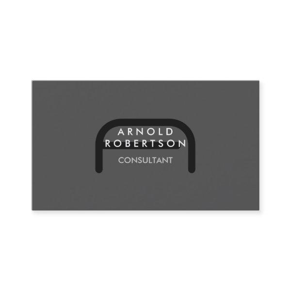Modern Monogram Plain Gray Trendy