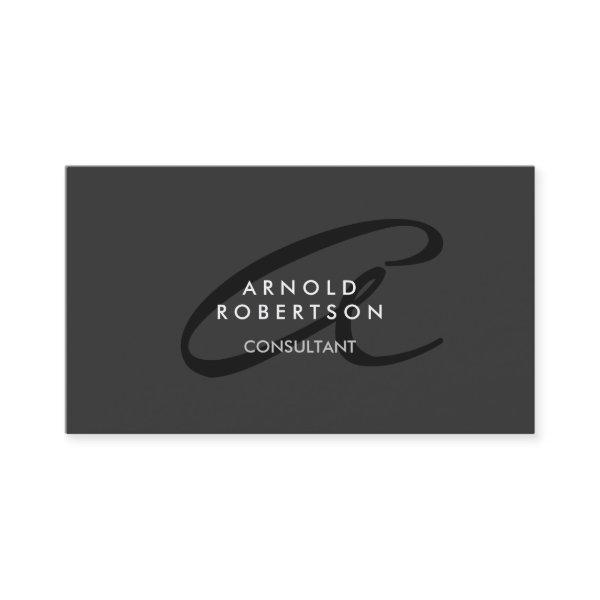 Modern Monogram Plain Gray Trendy