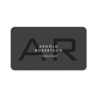 Modern Monogram Plain Gray Trendy