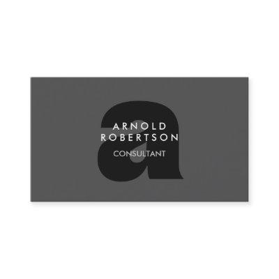 Modern Monogram Plain Gray Trendy