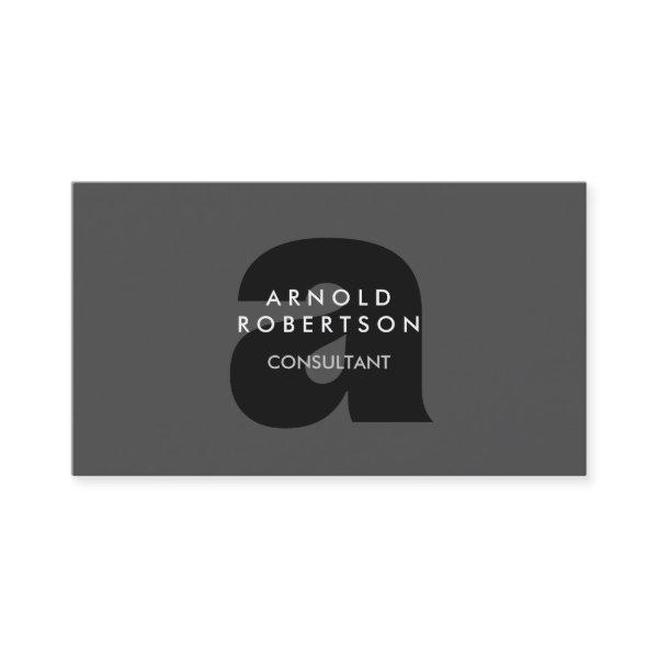 Modern Monogram Plain Gray Trendy