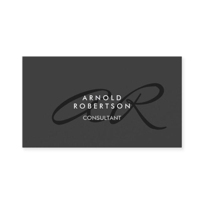 Modern Monogram Plain Gray Trendy