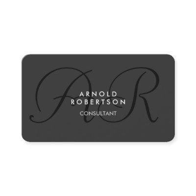 Modern Monogram Plain Gray Trendy