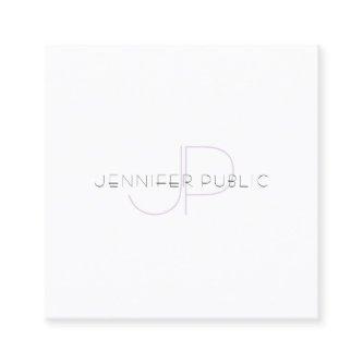 Modern Monogram Popular Elegant Professional Plain Square