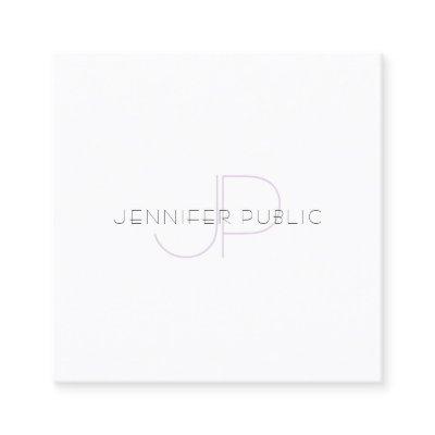 Modern Monogram Popular Elegant Professional Plain Square