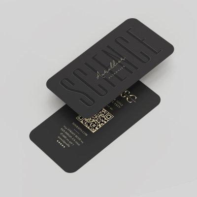 Modern Monogram Science Scientist Black Gold