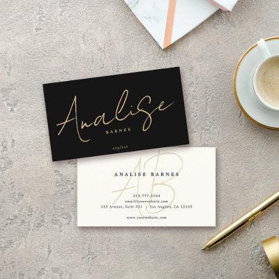 Modern Monogram Script Stylish Luxury