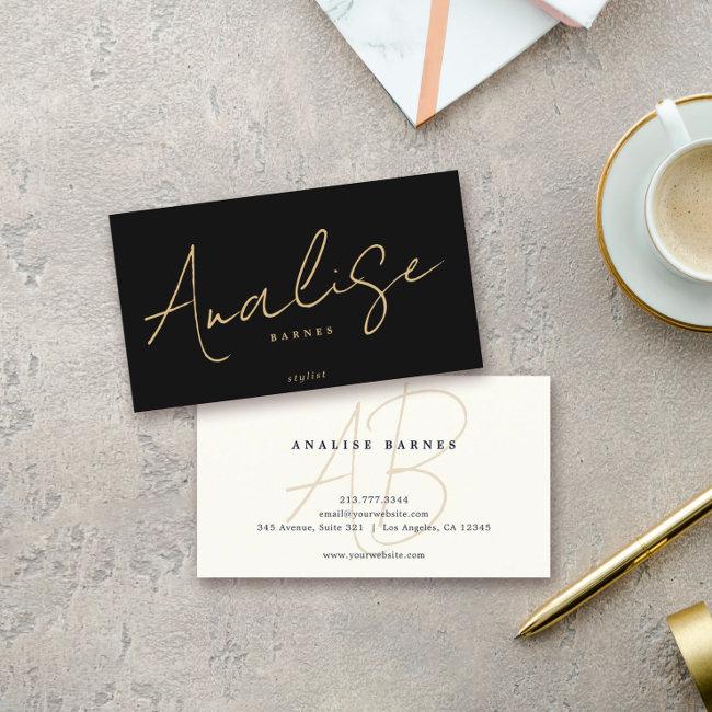 Modern Monogram Script Stylish Luxury