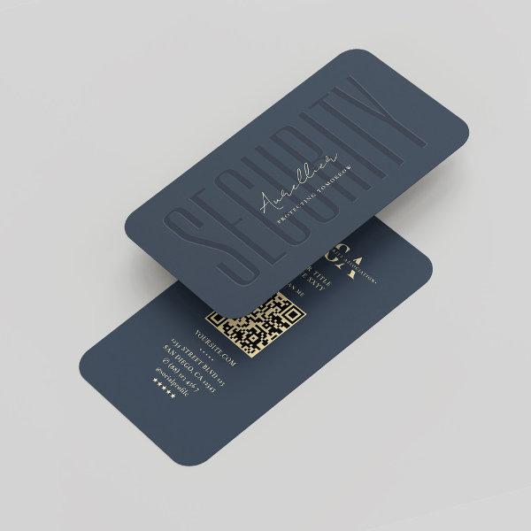 Modern Monogram Security Engineer Dark Blue