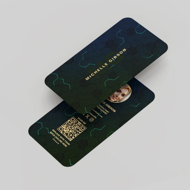 Modern Monogram Technology Professional Green