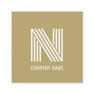 Modern monogram trendy gold elegant  calling card