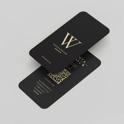 Modern Monogram V W Elegant Logo Black Gold