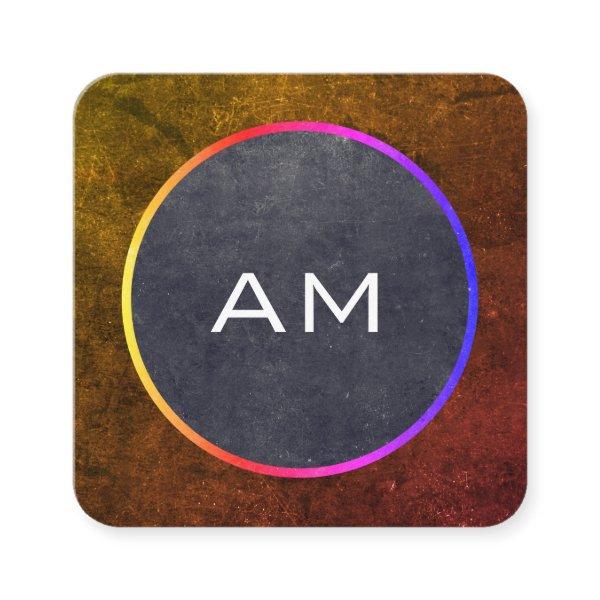 Modern Monogram with Texturized Color Ways Square