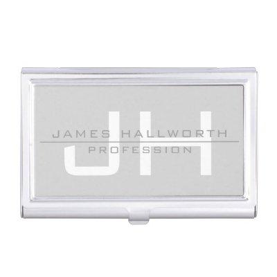 Modern Monogrammed Initials (or other text) Grey  Case