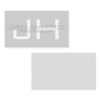 Modern Monogrammed Initials (or other text) Grey Note Card